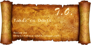 Takács Odett névjegykártya
